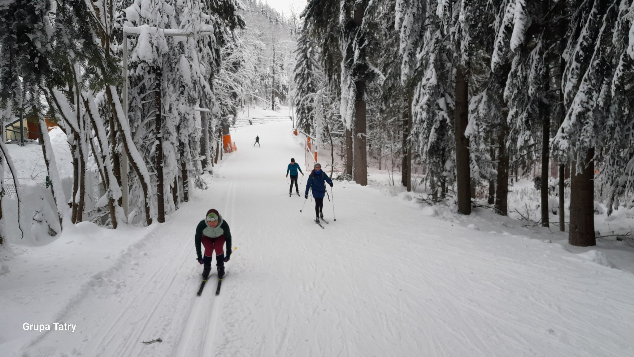 May be an image of 4 people, people skiing and text that says 'Grupa Tatry'